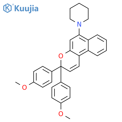PIPERIDINE, 1-[3,3-BIS(4-METHOXYPHENYL)-3H-NAPHTHO[2,1-B]PYRAN-6-YL]- structure