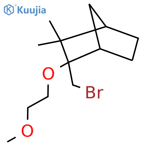 2-(bromomethyl)-2-(2-methoxyethoxy)-3,3-dimethylbicyclo2.2.1heptane structure