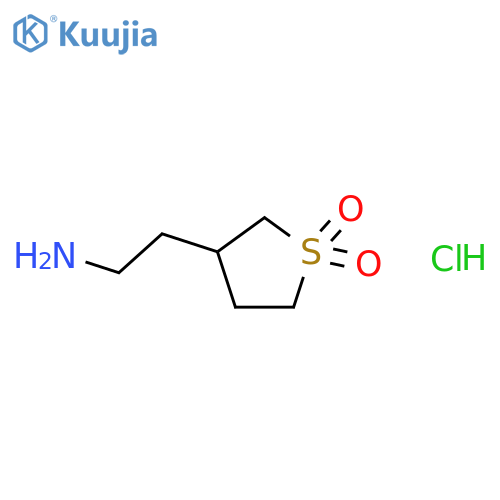 3-(2-aminoethyl)-1lambda6-thiolane-1,1-dione hydrochloride structure