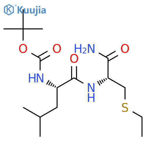 L-Cysteinamide, N-[(1,1-dimethylethoxy)carbonyl]-L-leucyl-S-ethyl- structure
