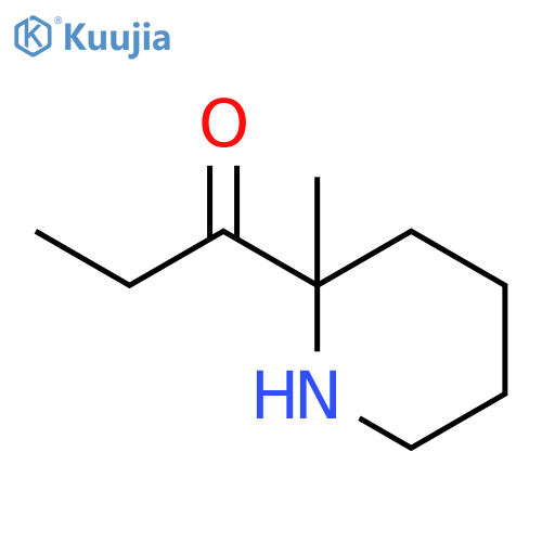 1-Propanone, 1-(2-methyl-2-piperidinyl)- structure