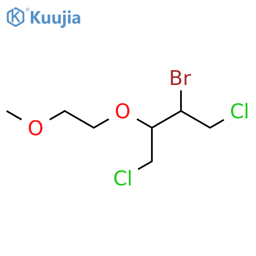 2-bromo-1,4-dichloro-3-(2-methoxyethoxy)butane structure