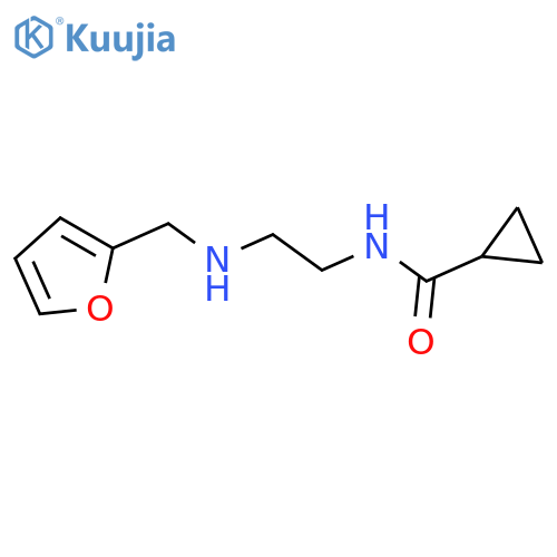 N-(2-{(furan-2-yl)methylamino}ethyl)cyclopropanecarboxamide structure