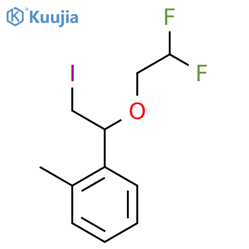 1-1-(2,2-difluoroethoxy)-2-iodoethyl-2-methylbenzene structure