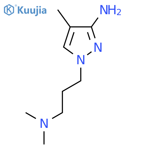 1-3-(dimethylamino)propyl-4-methyl-1H-pyrazol-3-amine structure