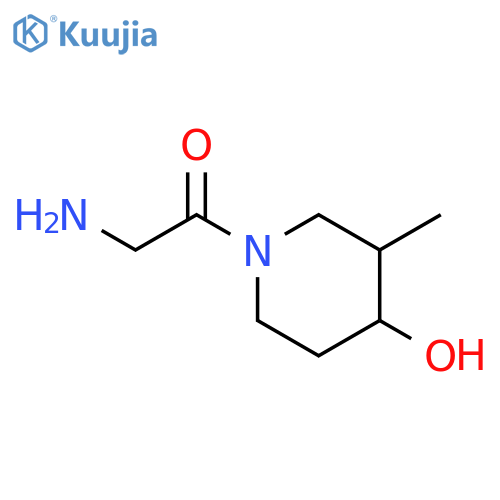 2-amino-1-(4-hydroxy-3-methylpiperidin-1-yl)ethan-1-one structure