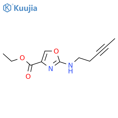 ethyl 2-(pent-3-yn-1-yl)amino-1,3-oxazole-4-carboxylate structure