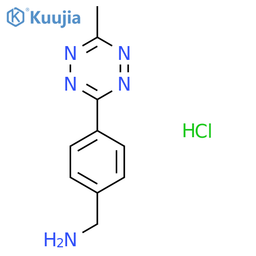 (4-(6-Methyl-1,2,4,5-tetrazin-3-yl)phenyl)methanamine hydrochloride structure