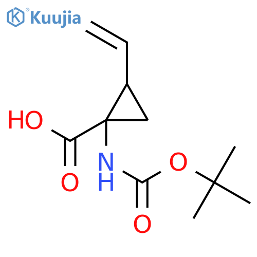 (1R,2S)-1-(tert-Butoxycarbonyl)amino-2-vinylcyclopropanecarboxylic Acid structure