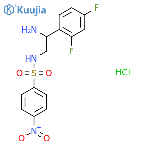 N-[2-amino-2-(2,4-difluorophenyl)ethyl]-4-nitrobenzene-1-sulfonamide hydrochloride structure