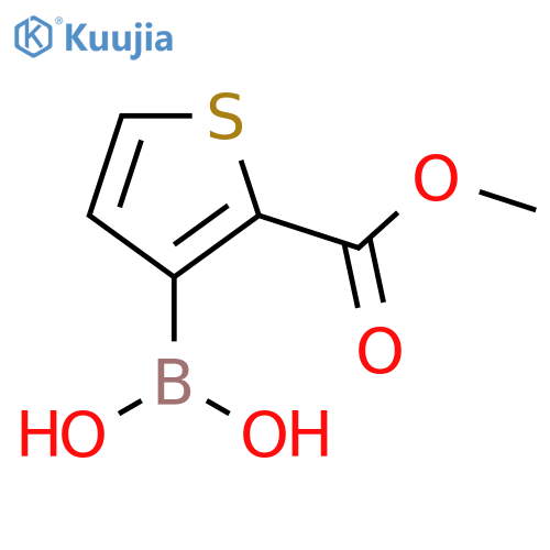 [2-(Methoxycarbonyl)thiophen-3-yl]boronic acid structure