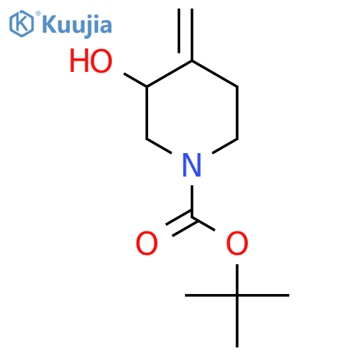 tert-butyl 3-hydroxy-4-methylidenepiperidine-1-carboxylate structure