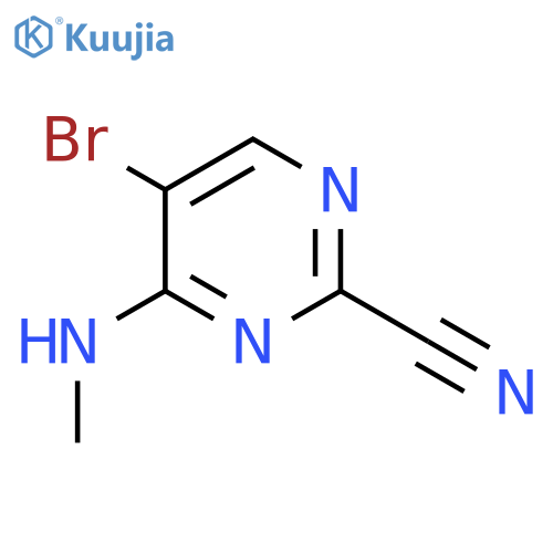 5-Bromo-4-(methylamino)pyrimidine-2-carbonitrile structure
