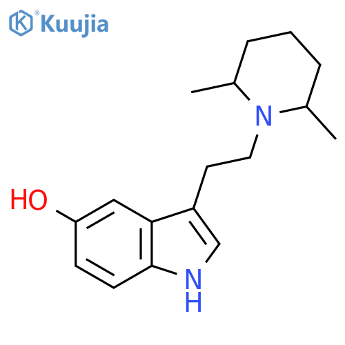 1H-Indol-5-ol, 3-[2-(2,6-dimethyl-1-piperidinyl)ethyl]- structure