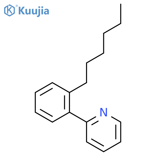 Pyridine, 2-(2-hexylphenyl)- structure