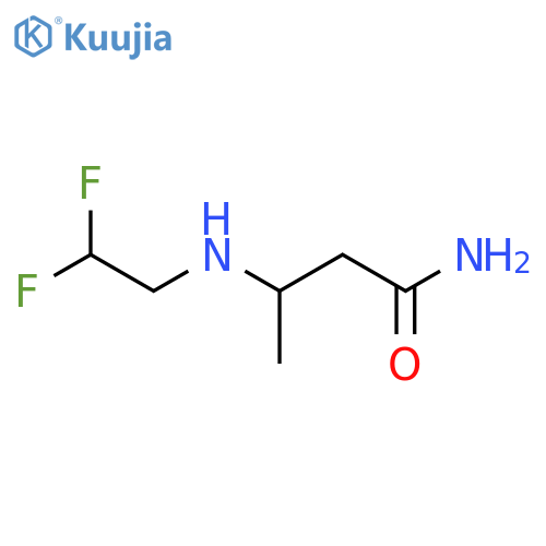 3-(2,2-difluoroethyl)aminobutanamide structure