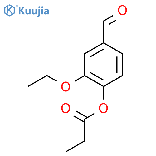 2-Ethoxy-4-formylphenyl Propionate structure