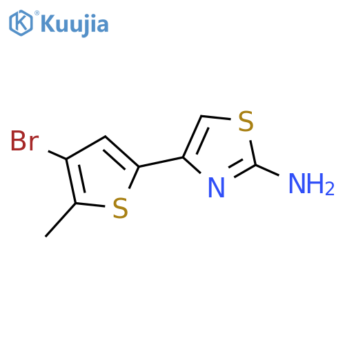 4-(4-bromo-5-methylthiophen-2-yl)-1,3-thiazol-2-amine structure