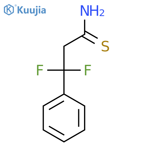 3,3-difluoro-3-phenylpropanethioamide structure
