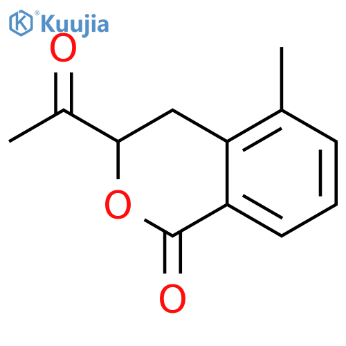 1H-2-Benzopyran-1-one, 3-acetyl-3,4-dihydro-5-methyl- structure