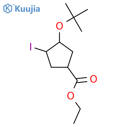 ethyl 3-(tert-butoxy)-4-iodocyclopentane-1-carboxylate structure