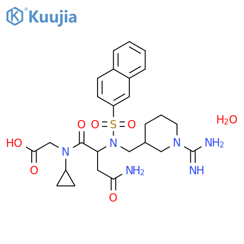 Glycine,N-[N-[[1-(aminoiminomethyl)-3-piperidinyl]methyl]-N2-(2-naphthalenylsulfonyl)-L-asparaginyl]-N-cyclopropyl-,monohydrate, (S)- (9CI) structure