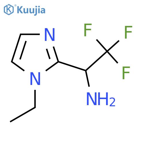 1-(1-ethyl-1H-imidazol-2-yl)-2,2,2-trifluoroethan-1-amine structure