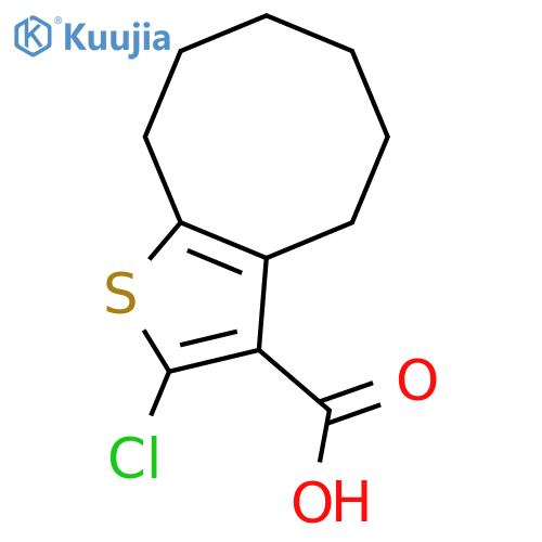 2-chloro-4H,5H,6H,7H,8H,9H-cyclooctabthiophene-3-carboxylic acid structure