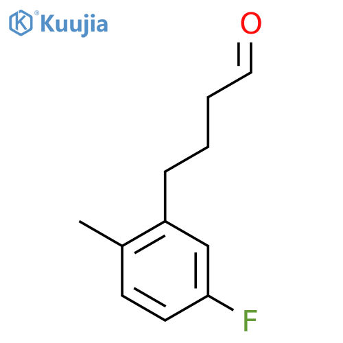 4-(5-fluoro-2-methylphenyl)butanal structure