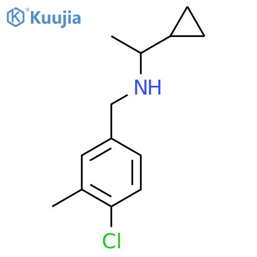 (4-chloro-3-methylphenyl)methyl(1-cyclopropylethyl)amine structure