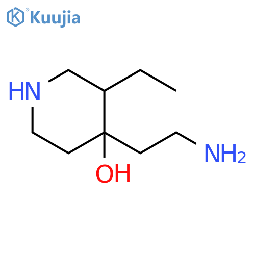 4-Piperidinol, 4-(2-aminoethyl)-3-ethyl- structure