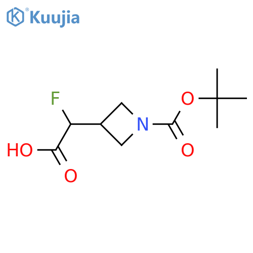 2-{1-[(tert-butoxy)carbonyl]azetidin-3-yl}-2-fluoroacetic acid structure