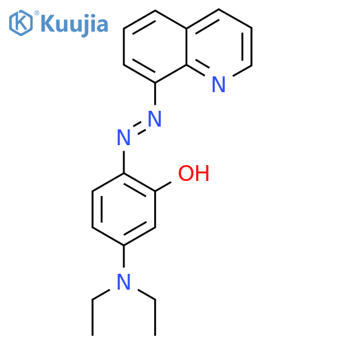 3-(Diethylamino)-6-[2-(quinolin-8-yl)hydrazinylidene]cyclohexa-2,4-dien-1-one structure