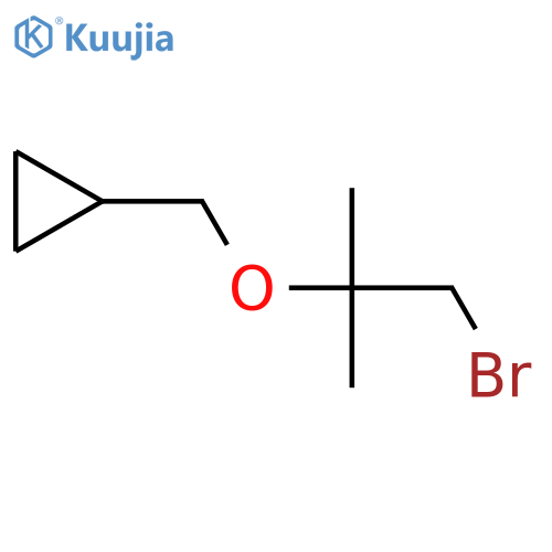 {(1-bromo-2-methylpropan-2-yl)oxymethyl}cyclopropane structure
