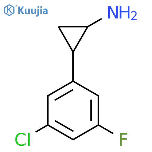 2-(3-chloro-5-fluorophenyl)cyclopropan-1-amine structure