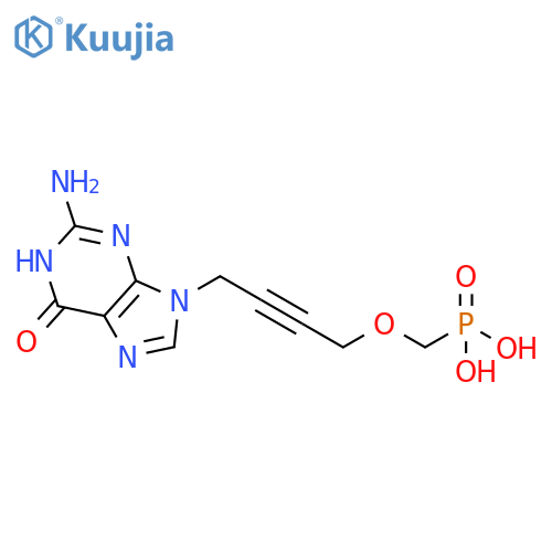 4-(2-Amino-1,6-dihydro-6-oxo-9H-purin-9-yl)-2-butynyloxymethyl-phosphonic Acid structure