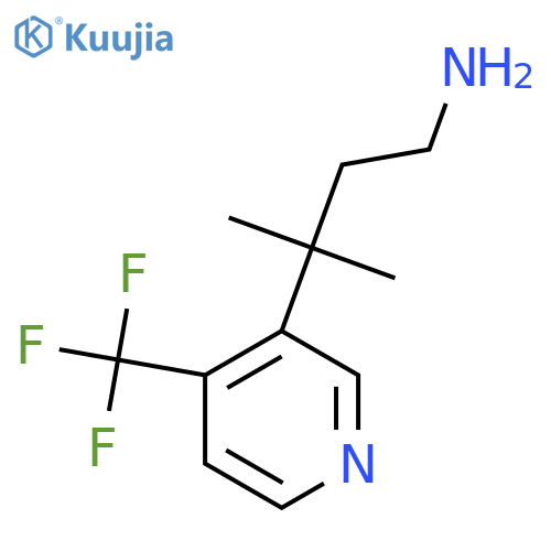 3-methyl-3-4-(trifluoromethyl)pyridin-3-ylbutan-1-amine structure