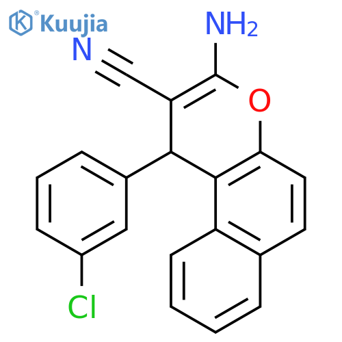 1H-Naphtho[2,1-b]pyran-2-carbonitrile, 3-amino-1-(3-chlorophenyl)- structure