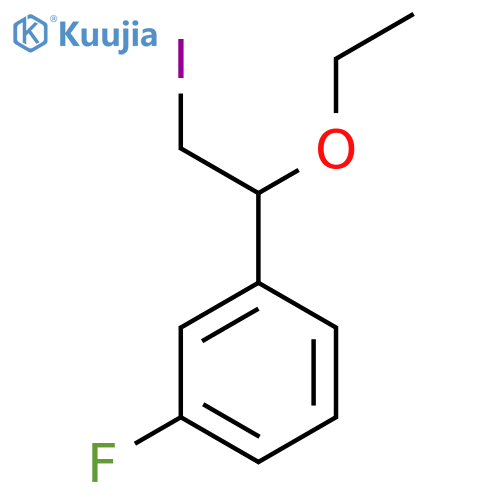 1-(1-ethoxy-2-iodoethyl)-3-fluorobenzene structure