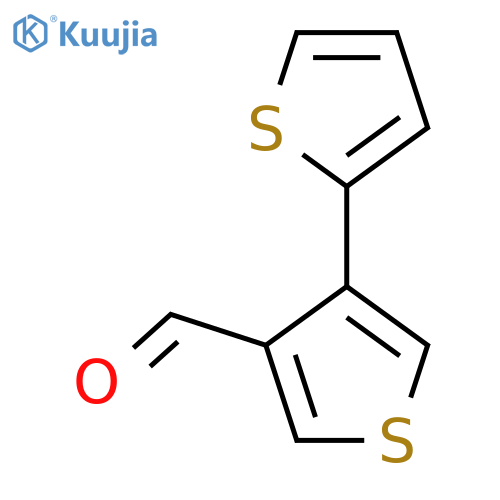 4-(Thiophen-2-yl)thiophene-3-carbaldehyde structure