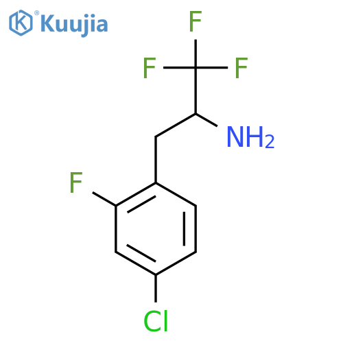 3-(4-chloro-2-fluorophenyl)-1,1,1-trifluoropropan-2-amine structure