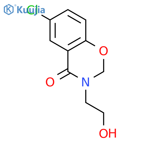 4H-1,3-Benzoxazin-4-one, 6-chloro-2,3-dihydro-3-(2-hydroxyethyl)- structure