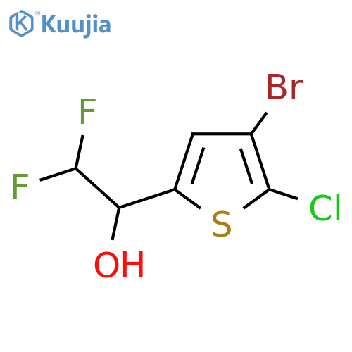 1-(4-bromo-5-chlorothiophen-2-yl)-2,2-difluoroethan-1-ol structure