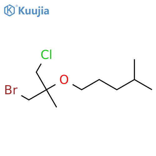1-(1-bromo-3-chloro-2-methylpropan-2-yl)oxy-4-methylpentane structure