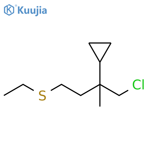 Cyclopropane, [1-(chloromethyl)-3-(ethylthio)-1-methylpropyl]- structure