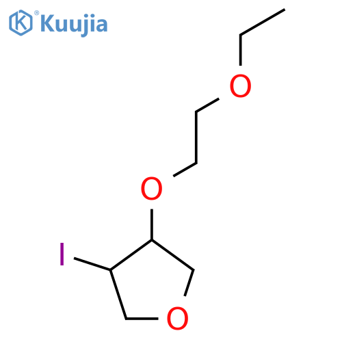 3-(2-ethoxyethoxy)-4-iodooxolane structure