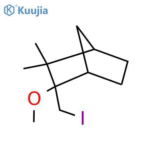 2-(iodomethyl)-2-methoxy-3,3-dimethylbicyclo2.2.1heptane structure