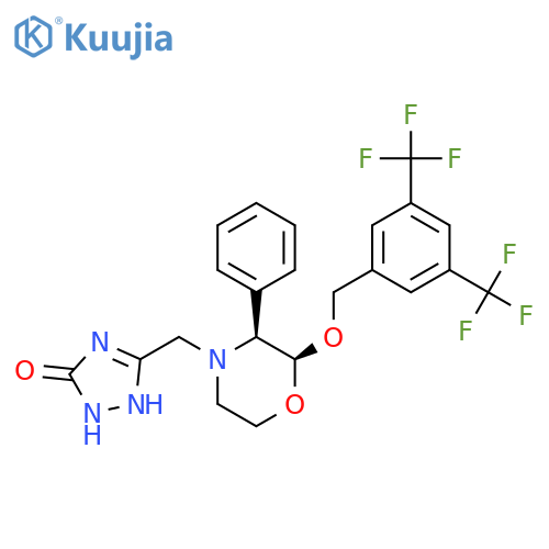 3H-1,2,4-Triazol-3-one,5-[[(2S,3S)-2-[[3,5-bis(trifluoromethyl)phenyl]methoxy]-3-phenyl-4-morpholinyl]methyl]-1,2-dihydro- structure
