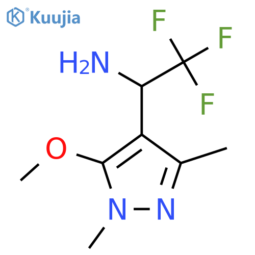 2,2,2-trifluoro-1-(5-methoxy-1,3-dimethyl-1H-pyrazol-4-yl)ethan-1-amine structure