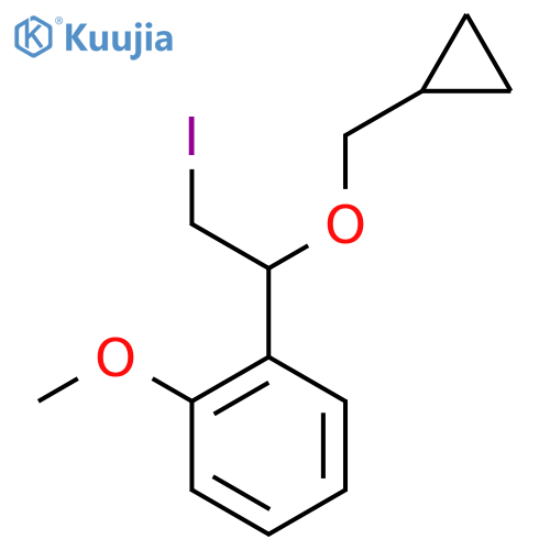 1-1-(cyclopropylmethoxy)-2-iodoethyl-2-methoxybenzene structure